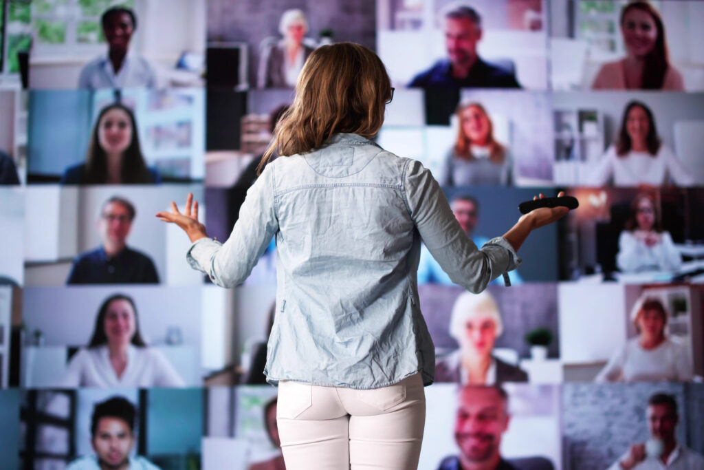 Online Live Conference Event With Virtual Audience