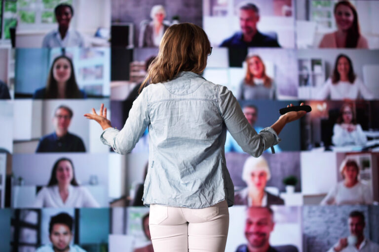 Online Live Conference Event With Virtual Audience